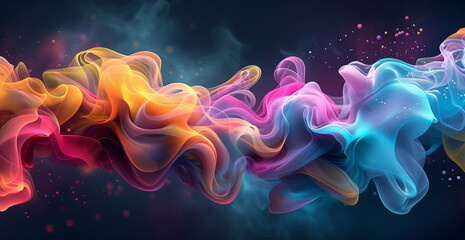 abstract colorful smoke