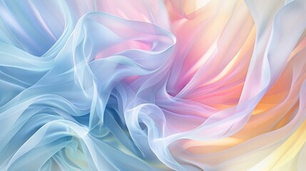 Obraz premium Abstract background with soft pastel colors and flowing fabric.