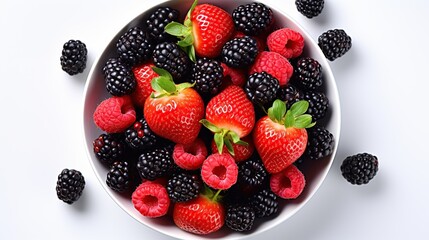 Obraz premium Bowl of Fresh Berries - Red and Black