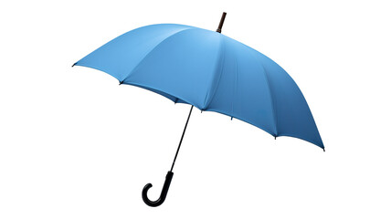 Realistic blue umbrella isolated on a transparent background, png
