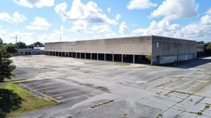 Obraz premium A spacious commercial property ideal for a supermarket or big-box store.