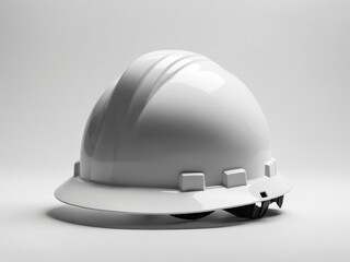 Fototapeta premium white construction hard hat isolated on white background