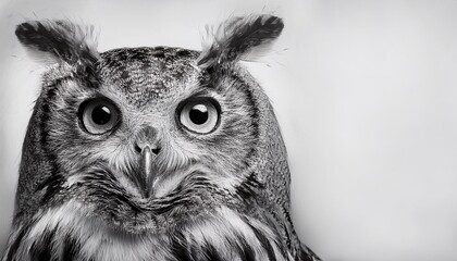 Realistic pencil portrait of a wise old owl.