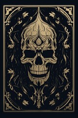 Vivid Skull Art Symbolizing Spirit, Religion, and Dark Interpretations in Tarot Card Readings for Deep Spiritual and Occult Insights