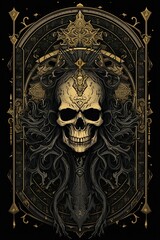Vivid Skull Art Symbolizing Spirit, Religion, and Dark Interpretations in Tarot Card Readings for Deep Spiritual and Occult Insights