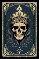 Vivid Skull Art Symbolizing Spirit, Religion, and Dark Interpretations in Tarot Card Readings for Deep Spiritual and Occult Insights