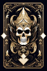 Vivid Skull Art Symbolizing Spirit, Religion, and Dark Interpretations in Tarot Card Readings for Deep Spiritual and Occult Insights