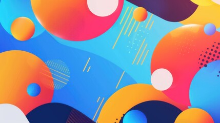 Abstract Colorful Circles Background