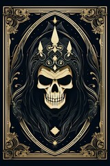 Vivid Skull Art Symbolizing Spirit, Religion, and Dark Interpretations in Tarot Card Readings for Deep Spiritual and Occult Insights