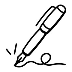 A line style icon of fountain pen 