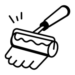 A linear icon of brayer 