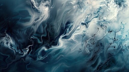 Obraz premium Ethereal abstract art, characterized by fluid, silky waves, evokes a sense of tranquility and fluidity. 
