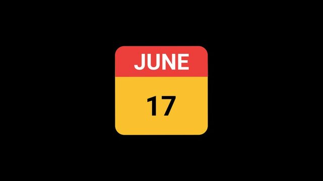 17th June Date Animation