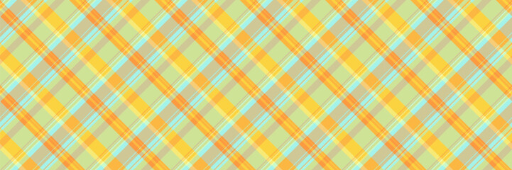 Quilted background check pattern, traditional vector seamless fabric. Irish tartan plaid texture textile in light and amber colors.