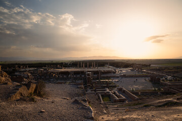 Ruins of the ancient city of Persepolis (aka Takht-e Jamshid), capital of the first Persian Empire founded by Darius I in 518 B.C. and a UNESCO World Heritage Site located in northeast of Shiraz, Iran