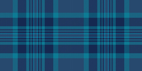 1950s vector textile texture, material fabric plaid check. Cover background pattern seamless tartan in blue and cyan colors.