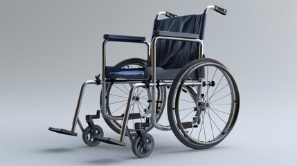 Fototapeta premium Manual Wheelchair with Blue Seat
