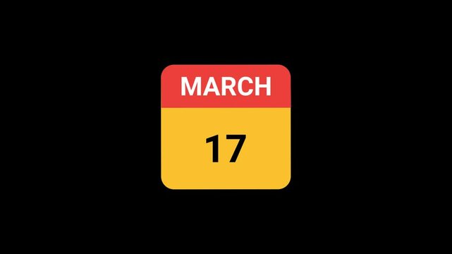 17th March Date Animation
