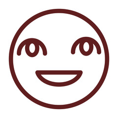 Fototapeta premium emoji Baby Smile Vector Line Maroon Icon Design