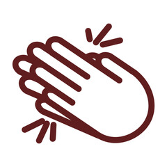 Obraz premium emoji Clap Vector Line Maroon Icon Design