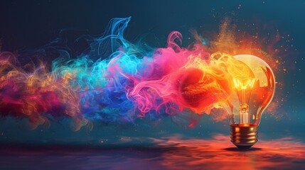 Colorful Light Bulb with Smoke Effect