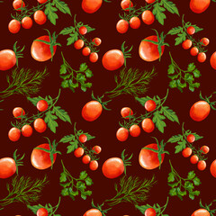 Jointless tiles with Tomatoes and Greenery