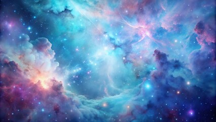 Obraz premium Abstract blue and pink galaxy