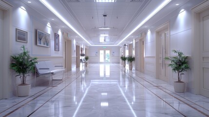 "Modern Hospital Corridor"
hospital