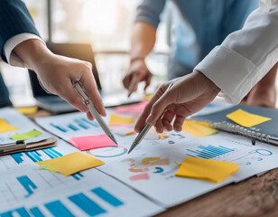 Close-Up of Startup Brainstorming Session