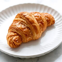croissant on a white plate