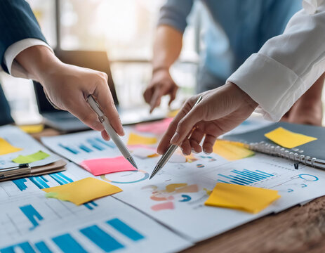 Close-Up of Startup Brainstorming Session