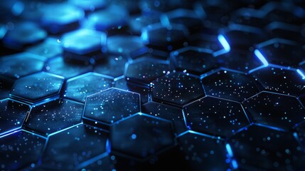 Obraz premium Abstract Hexagonal Digital Background