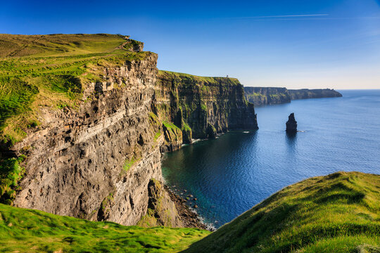 Beautiful scenery of the Cliffs of Moher in County Clare, Ireland.