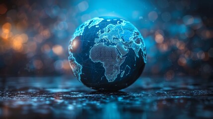 Digital Earth Amidst Data Network Concept