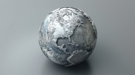 Metallic World Map Egg
