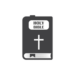 Holy bible icon in flat style. Christianity book vector illustration on isolated background. Religion sign business concept.