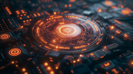 Professional touchscreen engagement with vibrant holographic elements, ideal for abstract tech wallpaper and background.