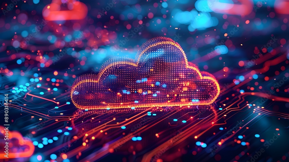 Poster sleek and modern cloud native applications powering cloud computing innovations
