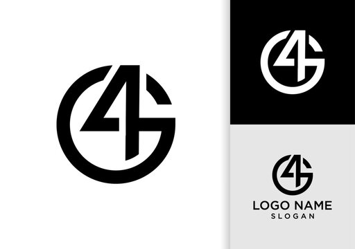 vector G4 letter logo design