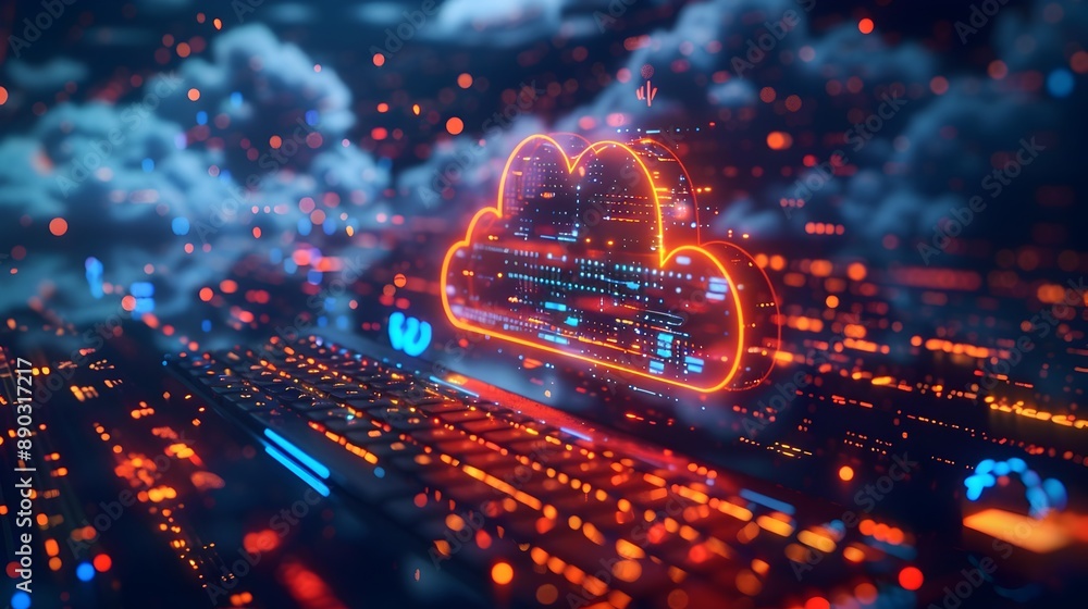 Poster vibrant cloud computing powering dynamic virtual production environments and real time