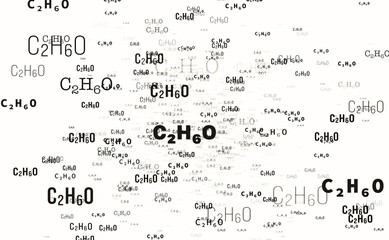 C2H6O Ethanol chemical bond. Science, molecule, atom, element, chemistry, education.