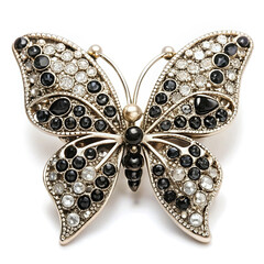 Fototapeta premium Metal product with a butterfly inlaid with stones