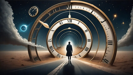 Time travel themed fantasy poster