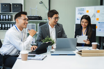 Business people meeting design ideas concept business planning at office.