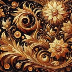 Printed on wallpaper, posters, cards, murals, carpet, rugs and wallpaper with seamless design, golden grain. 