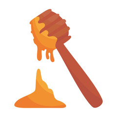 organic honey products from beehives illustration