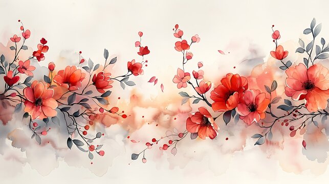 Wedding invitation with an open area and writing space available on the right side The card is decorated with romantic and elegant motifs inviting guests to celebrate a beautiful union