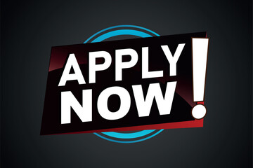 apply now poster banner graphic design icon logo sign symbol social media website coupon

