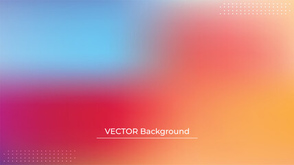 Smooth and blurry colorful gradient mesh background. Modern bright rainbow colors. Easy editable soft colored vector banner template. Premium quality