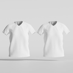 Blank shirt mock up template, isolated on gray, plain t-shirt mockup design presentation for print,